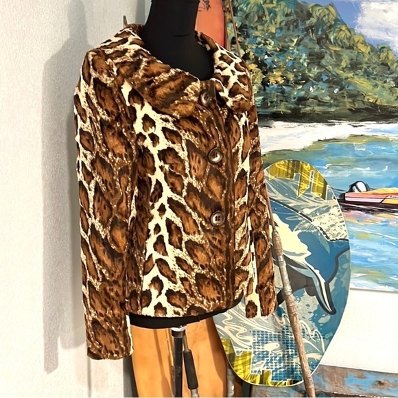 VTG Helene Berman,London,Animal Print Fur Jacket & Top,Excellent Condition, S - Picture 6 of 15